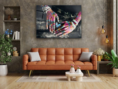 ・"A life Around your Hands"・Glass Wall Art