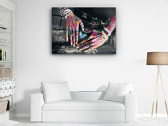 ・"A life Around your Hands"・Glass Wall Art