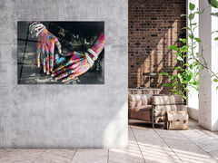 ・"A life Around your Hands"・Glass Wall Art