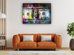 ・"Benjamin the Hundred"・Glass Wall Art