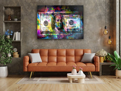 ・"Benjamin the Hundred"・Glass Wall Art