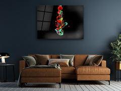 ・"Colorful Blood in the Darkness"・Glass Wall Art