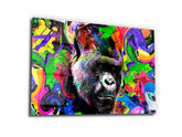 ・"Colorful Gorilla"・Glass Wall Art