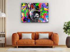 ・"Colorful Gorilla"・Glass Wall Art