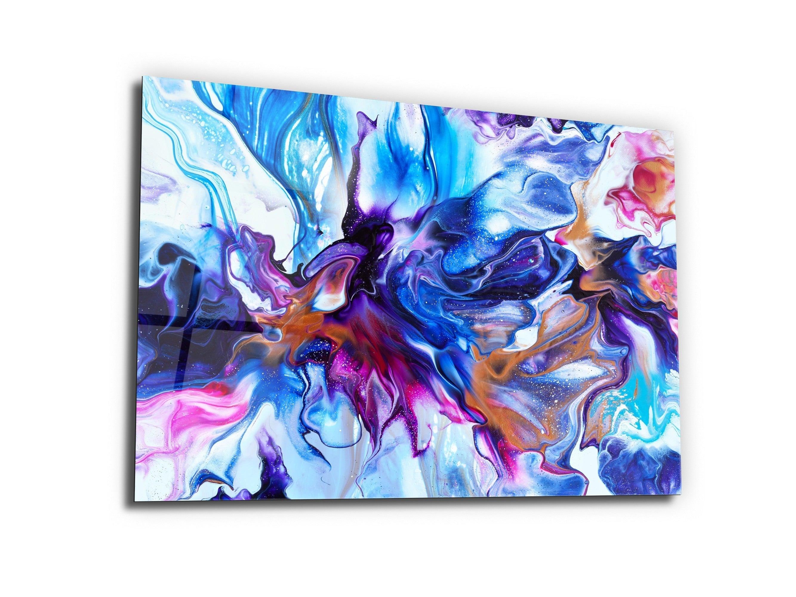 ・"Colorspray Abstract"・Glass Wall Art - Wonders Of Wall