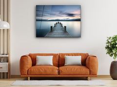 ・"Docks in Heaven"・Glass Wall Art - Wonders Of Wall