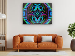 ・"Neon Dreamscape"・Glass Wall Art