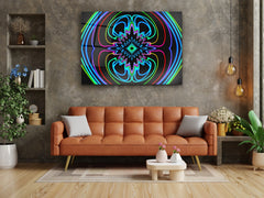・"Neon Dreamscape"・Glass Wall Art