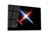 ・"Epic Lightsaber Battle"・Glass Wall Art