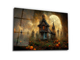 ・"Spooky Nighttime"・Glass Wall Art