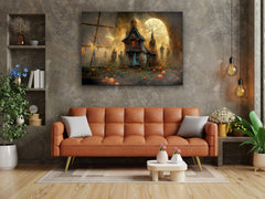 ・"Spooky Nighttime"・Glass Wall Art