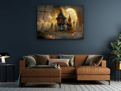 ・"Spooky Nighttime"・Glass Wall Art