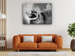・"Woman with Dreamy Smoke"・Glass Wall Art
