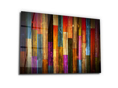 ・"Colorful Woods"・Glass Wall Art