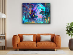 ・"Land Of Mushroom"・Glass Wall Art