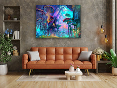 ・"Land Of Mushroom"・Glass Wall Art