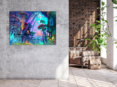 ・"Land Of Mushroom"・Glass Wall Art