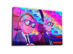 ・"MIB Rick and his sidekick"・Glass Wall Art