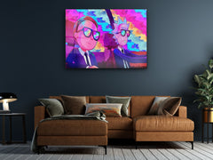 ・"MIB Rick and his sidekick"・Glass Wall Art