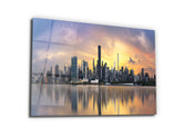 ・"Manhattan View"・Glass Wall Art
