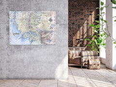・"Map of Gondor"・Glass Wall Art