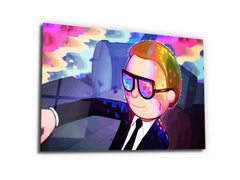 ・"Morty in Black"・Glass Wall Art