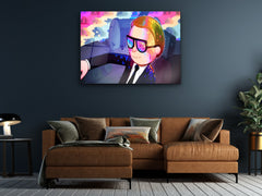 ・"Morty in Black"・Glass Wall Art