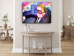 ・"Morty in Black"・Glass Wall Art