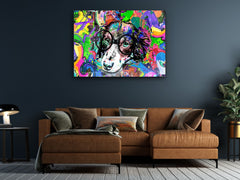 ・"No Bark yes Color"・Glass Wall Art