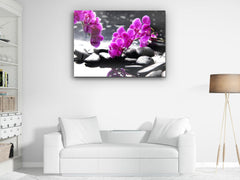 ・"Purple Orctid"・Glass Wall Art - Wonders Of Wall