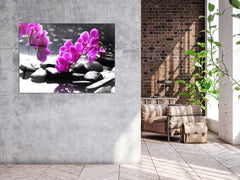 ・"Purple Orctid"・Glass Wall Art - Wonders Of Wall