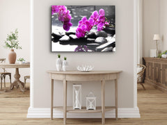 ・"Purple Orctid"・Glass Wall Art - Wonders Of Wall