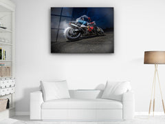 ・"Ride with Soul - Drift with Moto"・Glass Wall Art - Wonders Of Wall