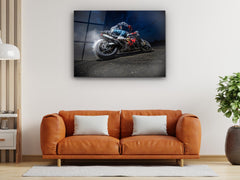 ・"Ride with Soul - Drift with Moto"・Glass Wall Art - Wonders Of Wall