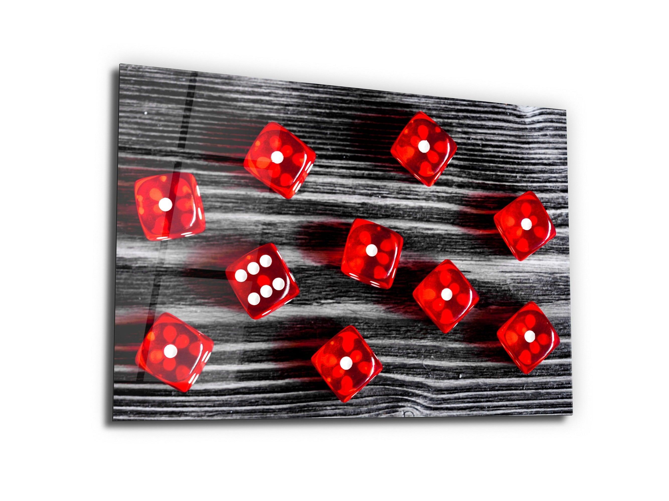 ・"Roll the dices"・Glass Wall Art - Wonders Of Wall