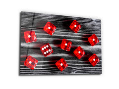 ・"Roll the dices"・Glass Wall Art - Wonders Of Wall
