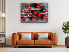 ・"Roll the dices"・Glass Wall Art - Wonders Of Wall