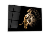 ・"The Lion is ready to hunt"・Glass Wall Art - Wonders Of Wall