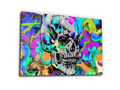 ・"The Skull of Color"・Glass Wall Art
