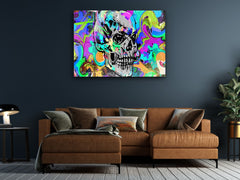 ・"The Skull of Color"・Glass Wall Art