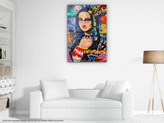 Modern Mona Lisa - Glass Wall Art