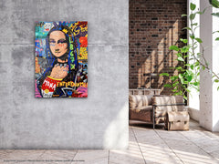 Modern Mona Lisa - Glass Wall Art