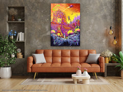 Cartoon World - Glass Wall Art