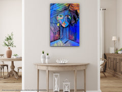 Cubist Surrealist Woman - Glass Art