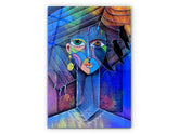 Cubist Surrealist Woman - Glass Art