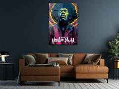 Voodoo Child Jimi Hendrix - Glass Wall Art