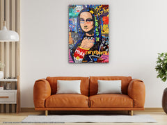 Modern Mona Lisa - Glass Wall Art