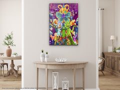 Cartoon World V2 - Glass Wall Art
