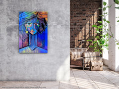 Cubist Surrealist Woman - Glass Art