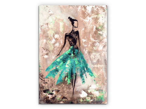 Ballerina - Glass Wall Art